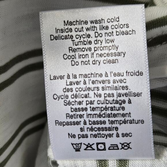 Veronica Beard Mason Striped Puff Long-Sleeve Baseball Tee Shirt Cotton Women XL - Picture 13 of 13